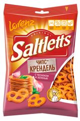 Изображение товара Крендели Saltletts Чипс-крендель с чесноком, 70 г