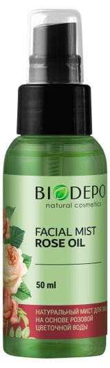 Изображение товара Мист Тоник-гидролат для лица Biodepo с эфирным маслом розы, 50 мл