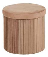 Изображение товара Пуф с отделением для хранения круглый бежевый, 42x42x42 см