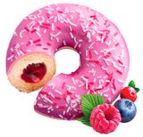 Изображение товара Донат АШАН с начинкой со вкусом ягод, 70 г