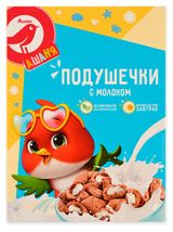 Изображение товара Готовый завтрак АШАН Красная птица Подушечки с молоком Беларусь, 250 г