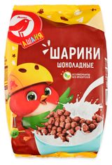 Изображение товара Готовый завтрак АШАН Красная птица Шарики шоколадные Беларусь, 250 г