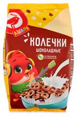 Изображение товара Готовый завтрак АШАН Красная птица Колечки шоколадные Беларусь, 200 г