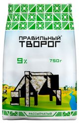 Изображение товара Творог «Правильный Творог» 9% ГОСТ БЗМЖ, 750 г