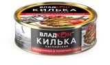 Изображение товара Килька «Владкон» каспийская неразделанная обжаренная в томатном соусе, 240 г