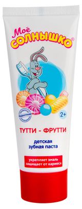 Изображение товара Зубная паста детская «Мое солнышко» тутти-фрутти 2+, 100 г