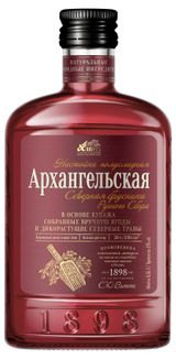 Изображение товара Настойка полусладкая «Архангельская» Северная брусника ручного сбора Россия, 0,25 л