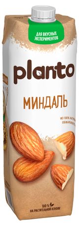Изображение товара Напиток на растительной основе Planto Almond миндаль 1,2%, 1 л
