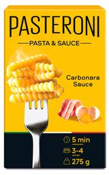 Изображение товара Макаронные изделия Pasteroni №124 Джирандоле с соусом карбонара, 275 г
