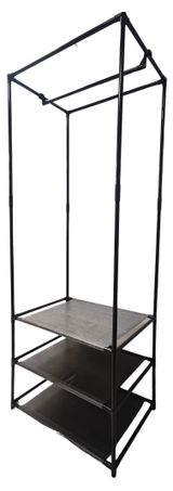 Изображение товара Вешалка-стеллаж напольная черная, 56х42х159,5 см
