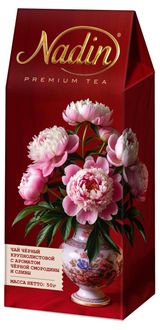 Изображение товара Чай черный Nadin Весенние Пионы с ароматом черной смородины и сливы, 50 г