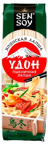 Изображение товара Макаронные изделия Sen Soy Лапша пшеничная Удон Китай, 300 г