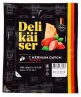 Изображение товара Сосиски вареные Delikaiser с нежным сыром, 400 г