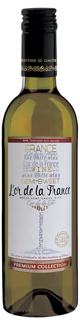 Изображение товара Вино L'or de la France белое полусладкое Россия, 0,375 л