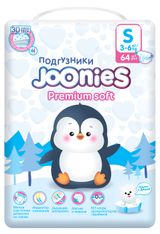 Изображение товара Подгузники Joonies Premium Soft размер S (3-6 кг), 64 шт