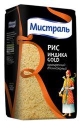 Изображение товара Рис «Мистраль» Индика Gold пропаренный длиннозерный, 500 г