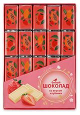 Изображение товара Шоколад белый АШАН Красная птица со вкусом клубники, 20х5 г