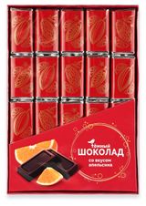 Изображение товара Шоколад темный АШАН Красная птица со вкусом апельсина, 20х5 г