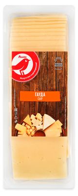 Изображение товара Сыр полутвердый Гауда АШАН Красная птица 45% БЗМЖ, 600 г