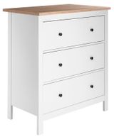Изображение товара Комод Сага с 3 ящиками белый Беларусь, 51х92х101 см