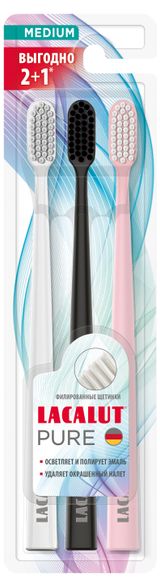 Изображение товара Зубная щетка Lacalut Pure Medium, 3 шт