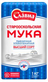 Изображение товара Мука пшеничная «Славна» высший сорт ГОСТ, 1 кг
