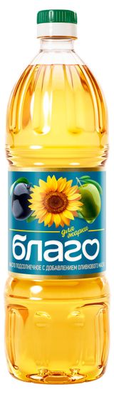 Изображение товара Масло подсолнечно-оливковое «Благо» рафинированное, 1 л