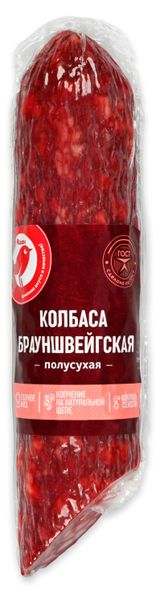 Изображение товара Колбаса сырокопченая АШАН Красная птица Брауншвейгская, 200 г