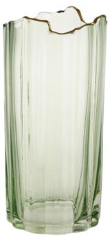 Изображение товара Ваза Actuel Грани стеклянная зеленая, 24,8 см