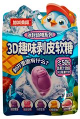 Изображение товара Конфеты желейные +-х÷ Пингвин с фруктовым соком клубники манго винограда и яблоко Китай, 60 г