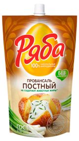 Изображение товара Соус майонезный «Ряба» Постный Провансаль охлажденный 50%, 390 г