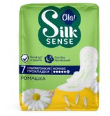 Изображение товара Прокладки гигиенические Ola! Silk Sense Ultra Night ультратонкие с ароматом ромашки 6 капель, 7 шт