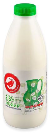 Изображение товара Кефир АШАН Красная птица 2,5% БЗМЖ, 900 мл