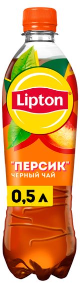 Изображение товара Чай холодный Lipton черный с персиком, 500 мл