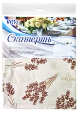 Изображение товара Скатерть Vitto бежевая с цветами ПВХ, 130х180 см