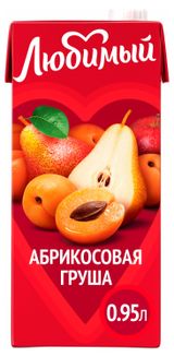 Изображение товара Напиток сокосодержащий «Любимый» Абрикосовая груша, 950 мл