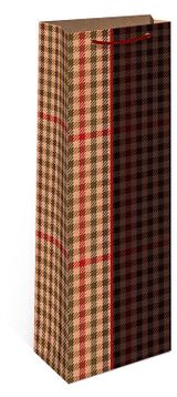 Изображение товара Пакет подарочный под бутылку крафт, 1 шт, в ассортименте