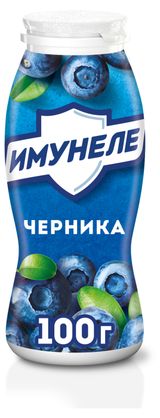 Изображение товара Напиток кисломолочный «Имунеле» черника 1,2% охлажденный, 100 г