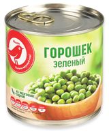 Изображение товара Горошек зеленый АШАН Красная птица, 400 г