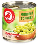 Изображение товара Горошек молодой зеленый АШАН Красная птица, 420 г
