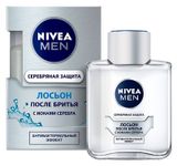 Изображение товара Лосьон после бритья NIVEA MEN Серебряная защита с ионами серебра и антибактериальным эффектом Германия, 100 мл