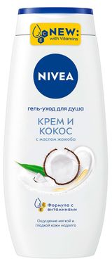 Изображение товара Гель-уход для душа NIVEA Крем и кокос с маслом жожоба Германия, 250 мл