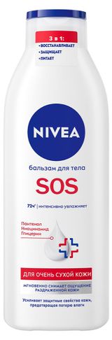 Изображение товара Бальзам для тела NIVEA SOS увлажняющий с пантенолом для очень сухой кожи Испания, 250 мл