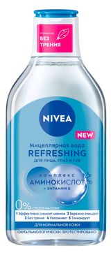 Изображение товара Мицеллярная вода для лица глаз и губ NIVEA REFRESHING для нормальной кожи Германия, 400 мл