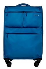 Изображение товара Чемодан мягкий Airport 8 колес синий, размер M