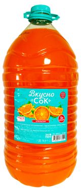 Изображение товара Напиток сокосодержащий «Вкусно Сок» Апельсиновый, 5 л