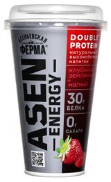 Изображение товара Напиток кисломолочный AsenEnergy высокобелковый обезжиренный со вкусом клубника земляника БЗМЖ, 230 г