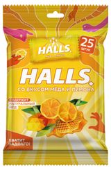 Изображение товара Карамель леденцовая Halls мед лимон, 68 г