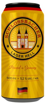 Изображение товара Пиво светлое Schlossbacher lager Hell 4,9% Германия, 0,5 л