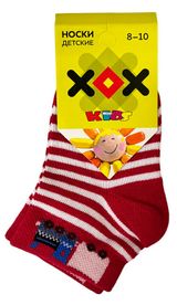 Изображение товара Носки детские ХОХ красные, р. 8-10